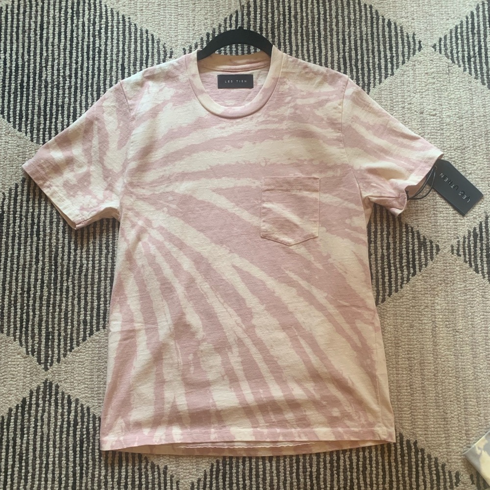 LES TIEN -  Cotton Short Sleeve Pocket Tee, Sz XS, NWT